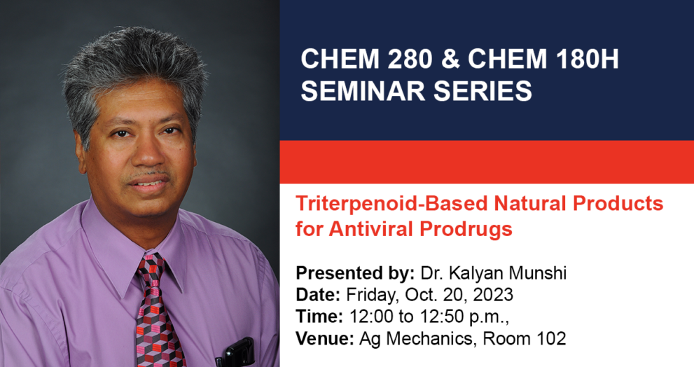 Triterpenoid-Based Natural Products for Antiviral Prodrugs Presented by Dr. Kalyan Munshi