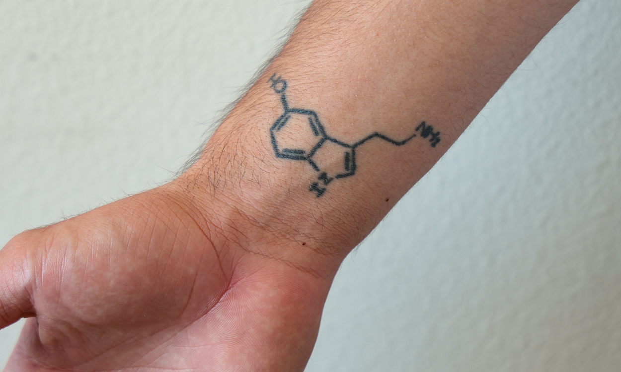 Marvin Cornejo's serotonin tattoo